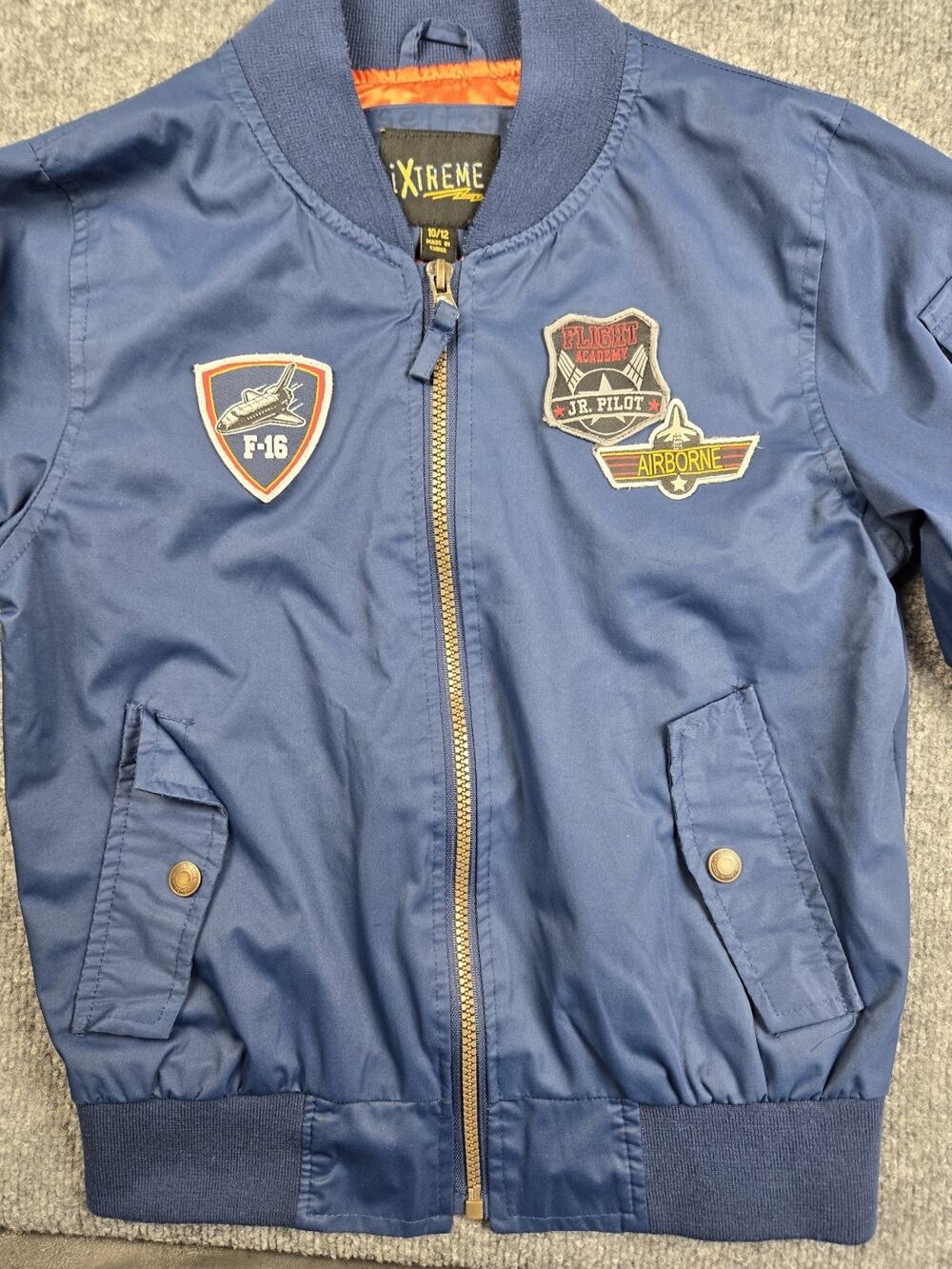 ¡Xtreme Bomber Flight Jacket Aviator Military Streetwear Boy Size 10/12 #982
